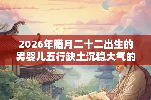 2026年腊月二十二出生的男婴儿五行缺土沉稳大气的名字