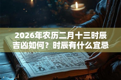 2026年农历二月十三时辰吉凶如何？时辰有什么宜忌？
