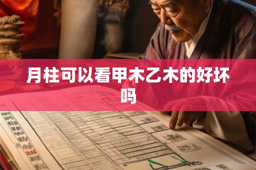 月柱可以看甲木乙木的好坏吗