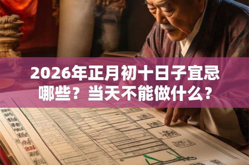2026年正月初十日子宜忌哪些？当天不能做什么？