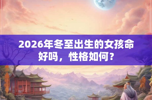 2026年冬至出生的女孩命好吗，性格如何？