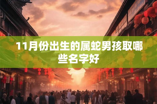 11月份出生的属蛇男孩取哪些名字好