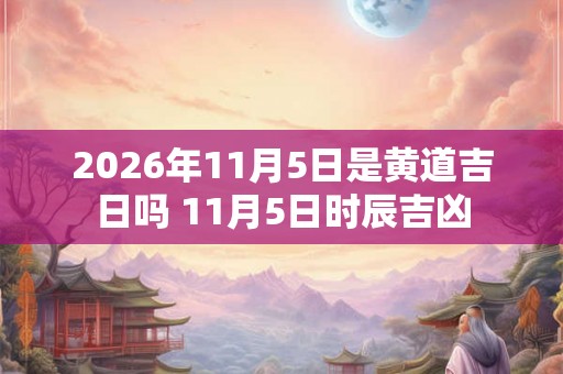 2026年11月5日是黄道吉日吗 11月5日时辰吉凶