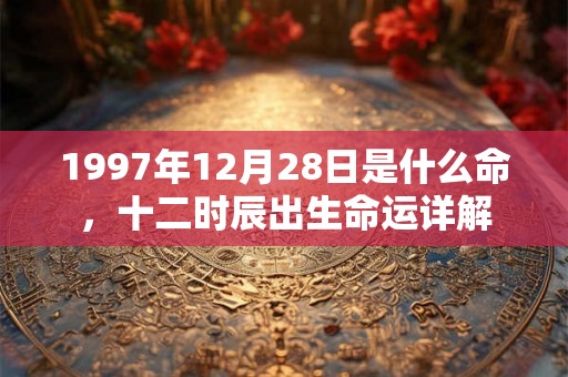 1997年12月28日是什么命，十二时辰出生命运详解