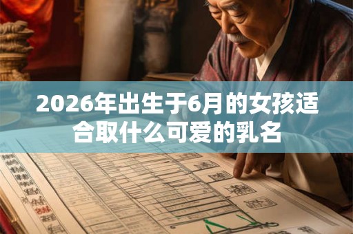 2026年出生于6月的女孩适合取什么可爱的乳名