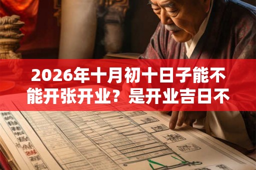 2026年十月初十日子能不能开张开业?是开业吉日不 2026年十月初十日子能不能开张开业?是开业吉日不