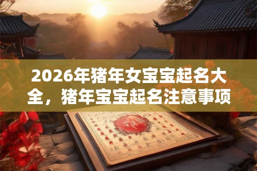 2026年猪年女宝宝起名大全，猪年宝宝起名注意事项？
