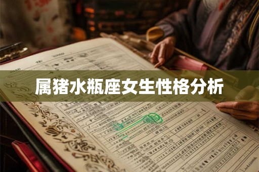 属猪水瓶座女生性格分析 属猪水瓶座女生性格分析