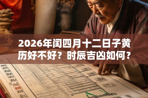 2026年闰四月十二日子黄历好不好？时辰吉凶如何？