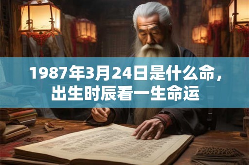 1987年3月24日是什么命，出生时辰看一生命运