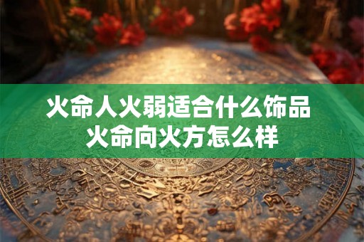 火命人火弱适合什么饰品 火命向火方怎么样