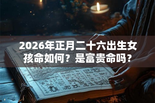 2026年正月二十六出生女孩命如何？是富贵命吗？