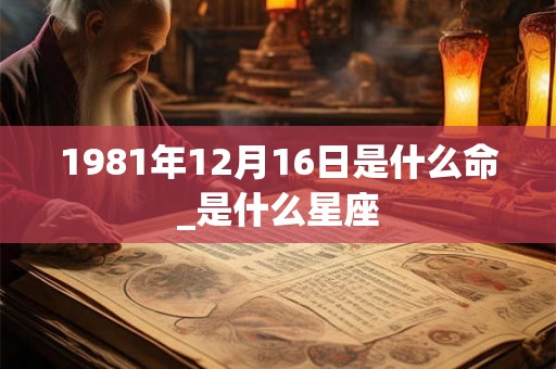1981年12月16日是什么命_是什么星座