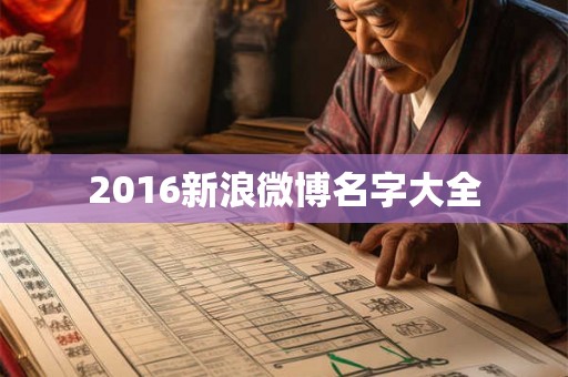 2016新浪微博名字大全