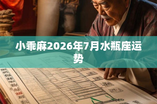 小乖麻2026年7月水瓶座运势