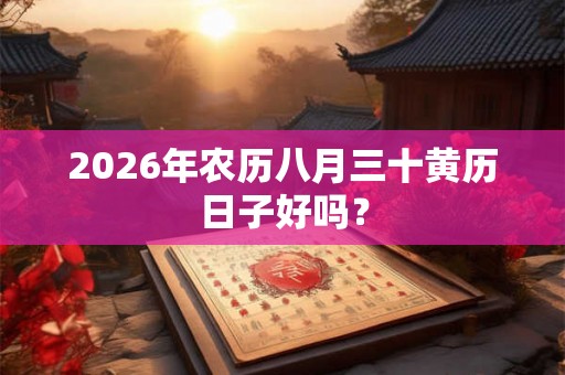 2026年农历八月三十黄历日子好吗？