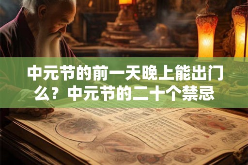 中元节的前一天晚上能出门么？中元节的二十个禁忌