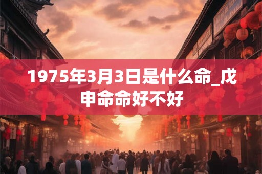 1975年3月3日是什么命_戊申命命好不好