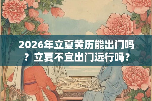 2026年立夏黄历能出门吗？立夏不宜出门远行吗？