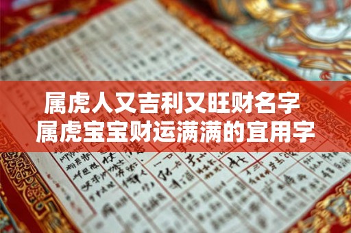 属虎人又吉利又旺财名字 属虎宝宝财运满满的宜用字推荐