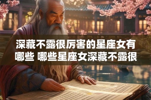 深藏不露很厉害的星座女有哪些 哪些星座女深藏不露很厉害