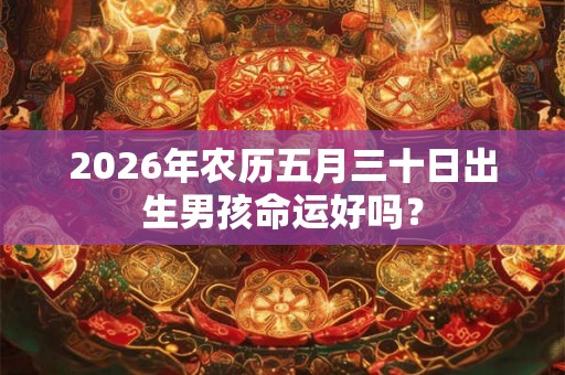 2026年农历五月三十日出生男孩命运好吗？