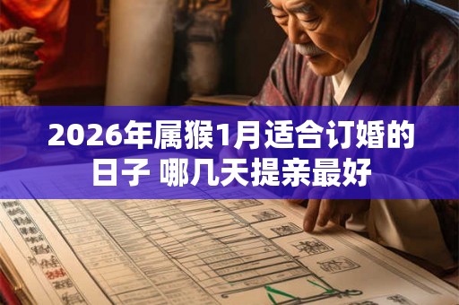 2026年属猴1月适合订婚的日子 哪几天提亲最好