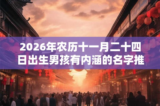 2026年农历十一月二十四日出生男孩有内涵的名字推荐 2026年农历十一月二十四日出生男孩有内涵的名字推荐