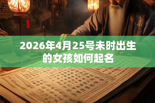 2026年4月25号未时出生的女孩如何起名 2026年4月25号未时出生的女孩如何起名