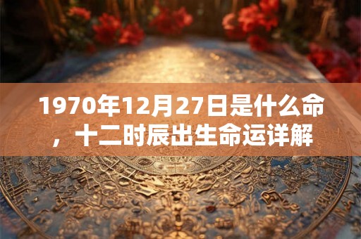 1970年12月27日是什么命，十二时辰出生命运详解