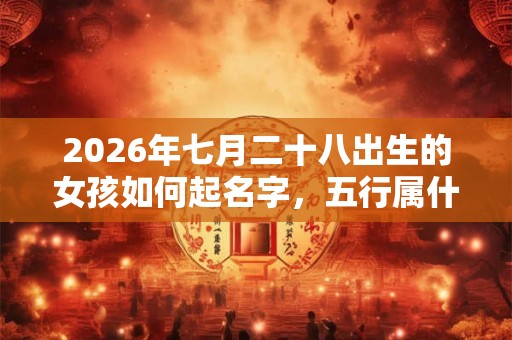 2026年七月二十八出生的女孩如何起名字，五行属什么