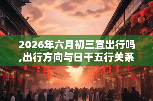 2026年六月初三宜出行吗,出行方向与日干五行关系