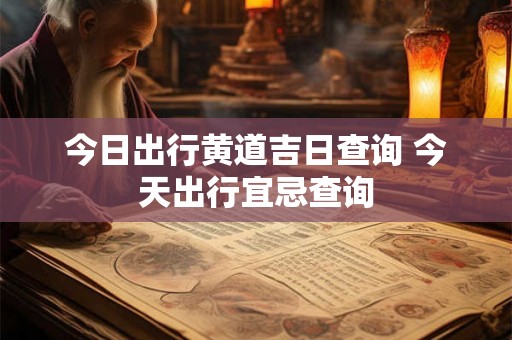 今日出行黄道吉日查询 今天出行宜忌查询