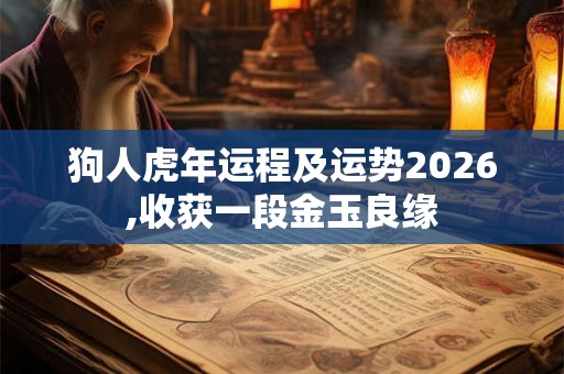 狗人虎年运程及运势2026,收获一段金玉良缘