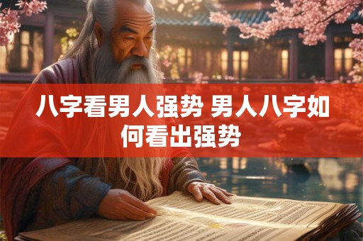 八字看男人强势 男人八字如何看出强势
