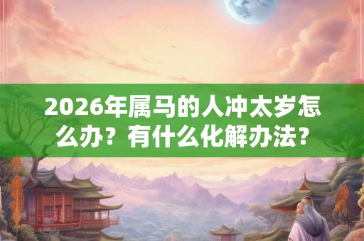 2026年属马的人冲太岁怎么办？有什么化解办法？