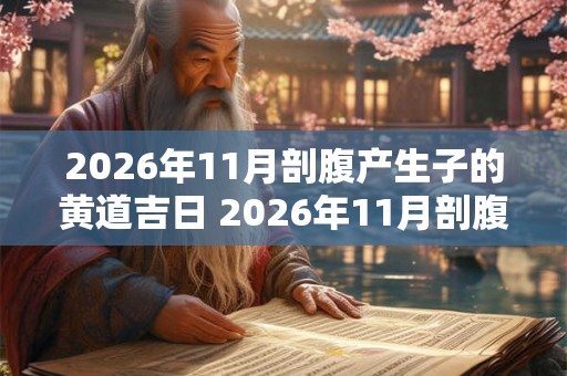 2026年11月剖腹产生子的黄道吉日 2026年11月剖腹产好日子