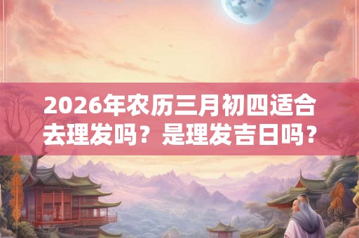 2026年农历三月初四适合去理发吗？是理发吉日吗？