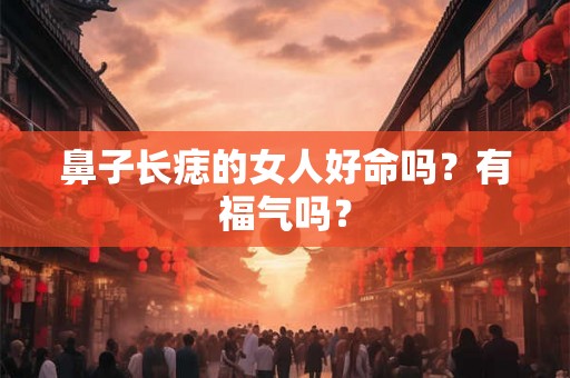 鼻子长痣的女人好命吗？有福气吗？