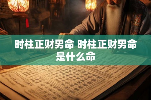 时柱正财男命 时柱正财男命是什么命