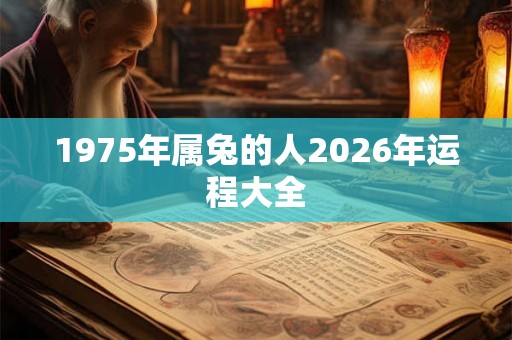 1975年属兔的人2026年运程大全