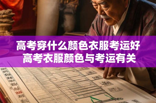 高考穿什么颜色衣服考运好 高考衣服颜色与考运有关吗