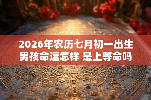 2026年农历七月初一出生男孩命运怎样 是上等命吗