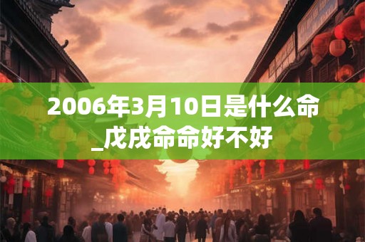 2006年3月10日是什么命_戊戌命命好不好