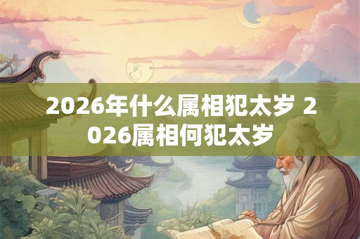 2026年什么属相犯太岁 2026属相何犯太岁