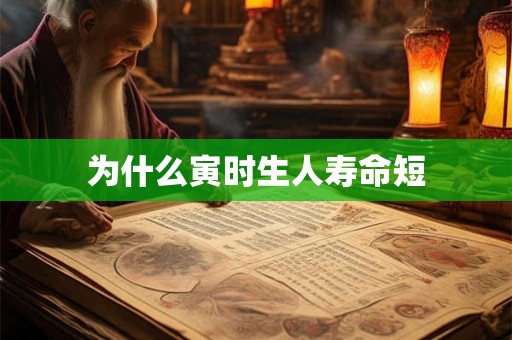 为什么寅时生人寿命短 为什么寅时生人寿命短