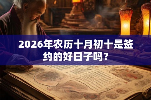 2026年农历十月初十是签约的好日子吗？