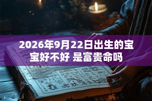 2026年9月22日出生的宝宝好不好 是富贵命吗