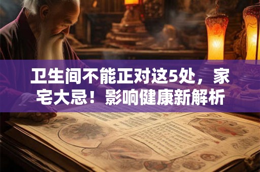 卫生间不能正对这5处，家宅大忌！影响健康新解析