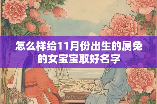 怎么样给11月份出生的属兔的女宝宝取好名字